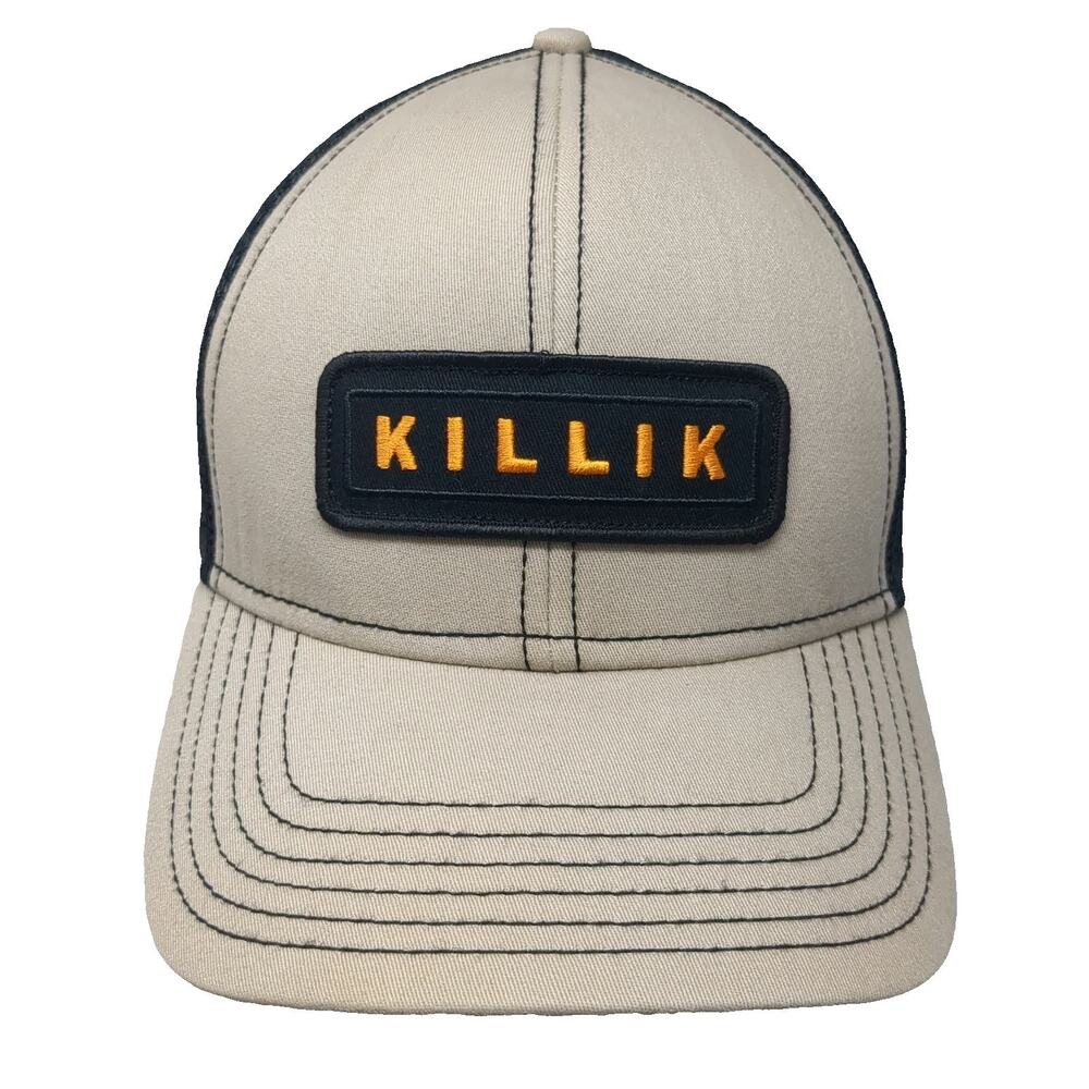 Killik Trucker Hat Beige Black Orange OSFM Mesh Snapback Outdoor Hunting Gear